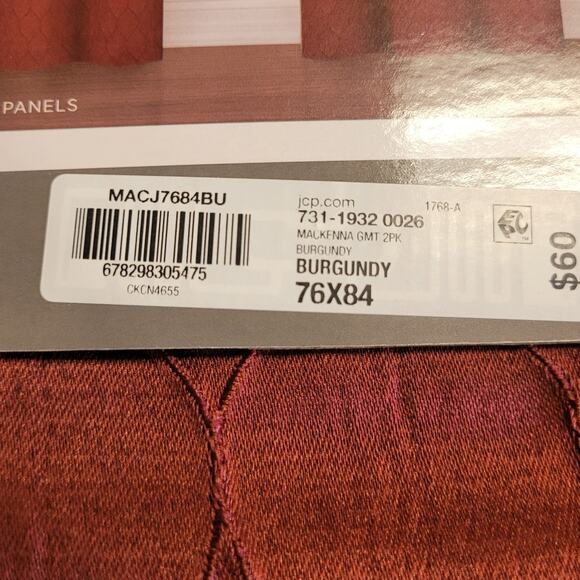 Regal Home Mackenna Jacquard Light-Filtering Grommet Set/2 Curtain Panels 38x84 - Picture 4 of 5